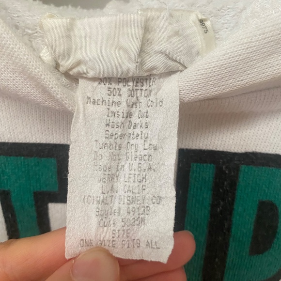 Vintage Unisex Mickey by Jerry Leigh Disney White "what Up Mic" Hoodie One Size - Picture 10 of 12